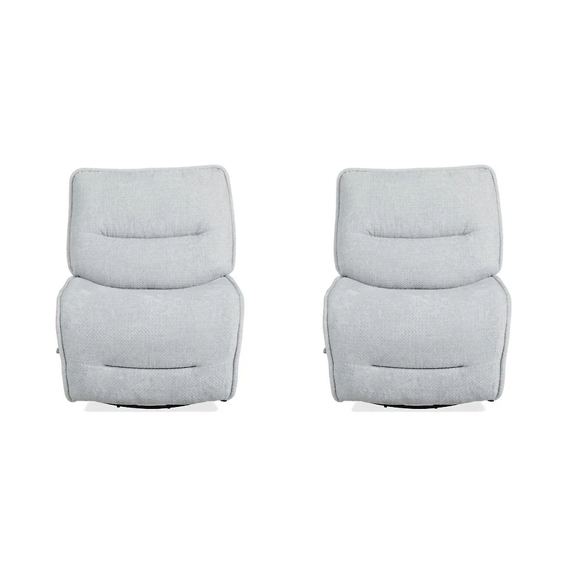 Parker Living Leo - Silver Fox Armless Recliner Two Pack