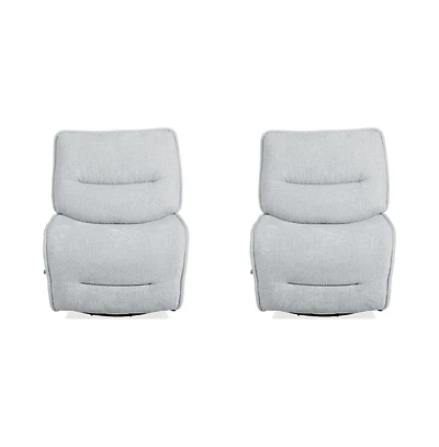 Parker Living Leo - Silver Fox Armless Recliner Two Pack