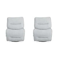 Parker Living Leo - Silver Fox Armless Recliner Two Pack