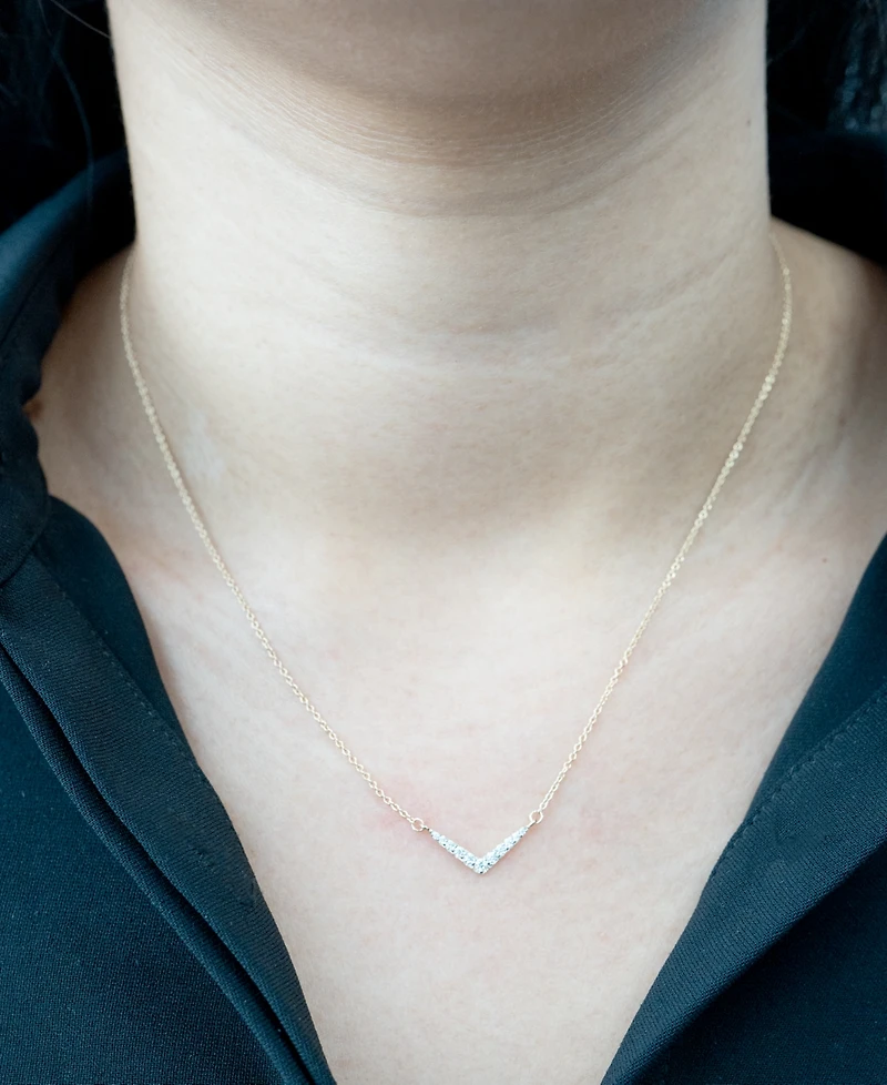 Wrapped Diamond Necklace (1/6 ct. t.w.) in 10K Yellow Gold, Macy's Exclusive