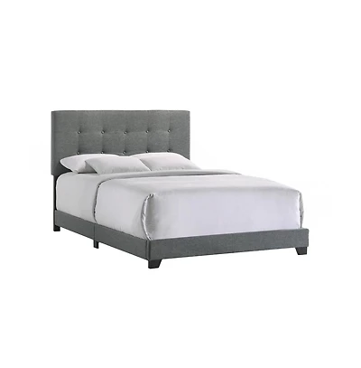 Intercon Addyson Queen Uph Bed in Addyson Gunmetal Fabric