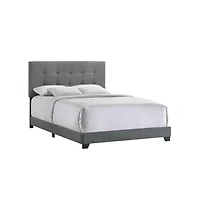Intercon Addyson Queen Uph Bed in Addyson Gunmetal Fabric