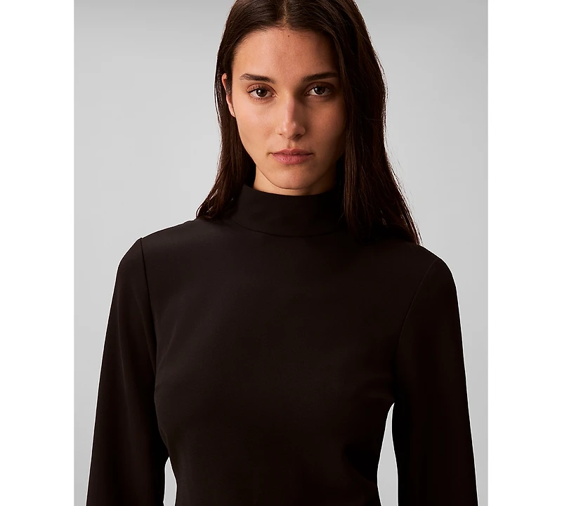 Calvin Klein Women's Long Sleeve Turtle Neck Mini Dress