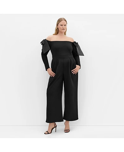 City Chic Women's Stacie Off Shoulder Jumpsuit
