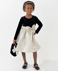 Rare Editions Girls 2T-6X Skirt Dress with Bag Set
