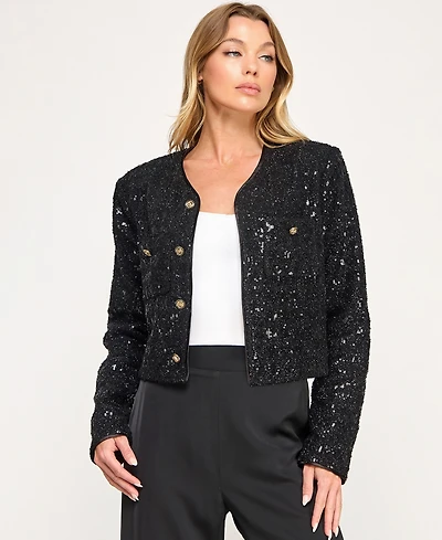 Seni & Cade Junior's Long Sleeve Boucle Jacket