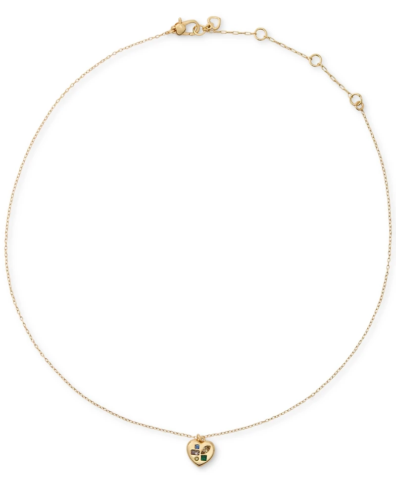 kate spade new york Cubic Zirconia Self-Love Club Pendant Necklace