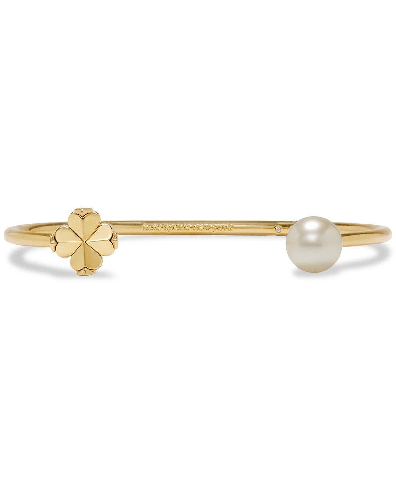 kate spade new york Imitation Pearl and Cubic Zirconia Flower Bracelet (also Gold-Tone)