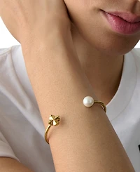 kate spade new york Imitation Pearl and Cubic Zirconia Flower Bracelet (also Gold-Tone)