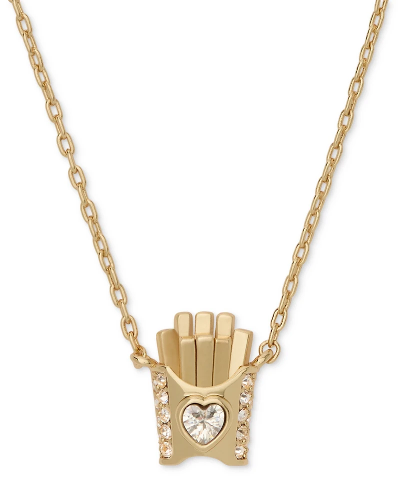 kate spade new york Cubic Zirconia Happy Fry-Day Pendant Necklace