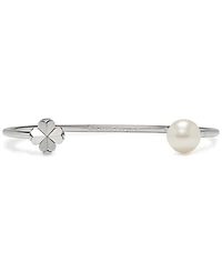 kate spade new york Imitation Pearl and Cubic Zirconia Flower Bracelet (also Gold-Tone)