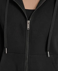 Calvin Klein Women's Fleece Logo Tape Hoodie Jacket