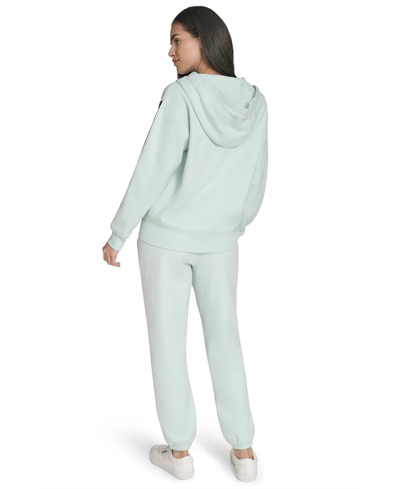 Calvin Klein Women's Fleece Logo Tape Hoodie Jacket