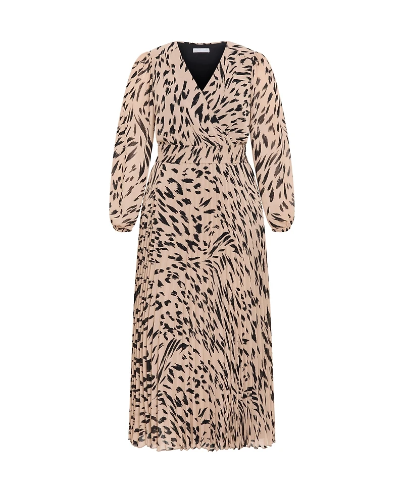 City Chic Women's Georgina Animal Print Dress