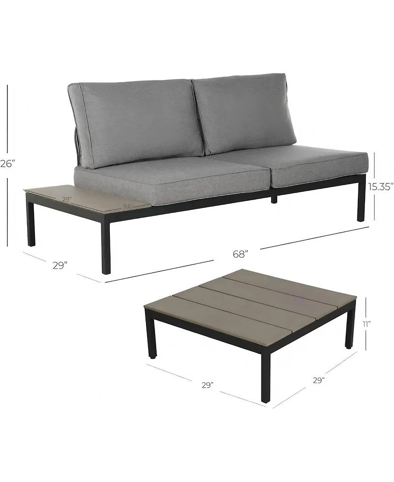 Boyel Living All-Aluminum Sofa Set - 4 Pieces