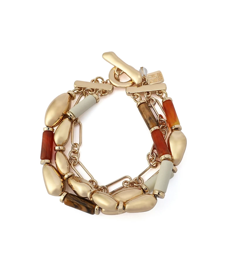 Robert Lee Morris Soho Mixed Stone Molten Beaded Bracelets