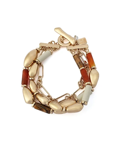 Robert Lee Morris Soho Mixed Stone Molten Beaded Bracelets