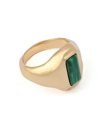 Robert Lee Morris Soho Malachite Molten Cocktail Ring