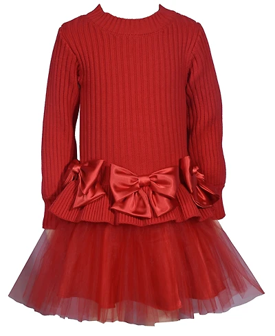 Bonnie Baby Girls Long Sleeves Sweater Tutu Dress