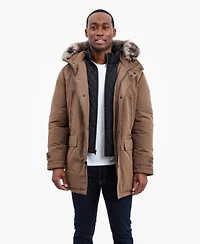 Michael Kors Men's Hooded Bib Snorkel Parka, Created for Macy's