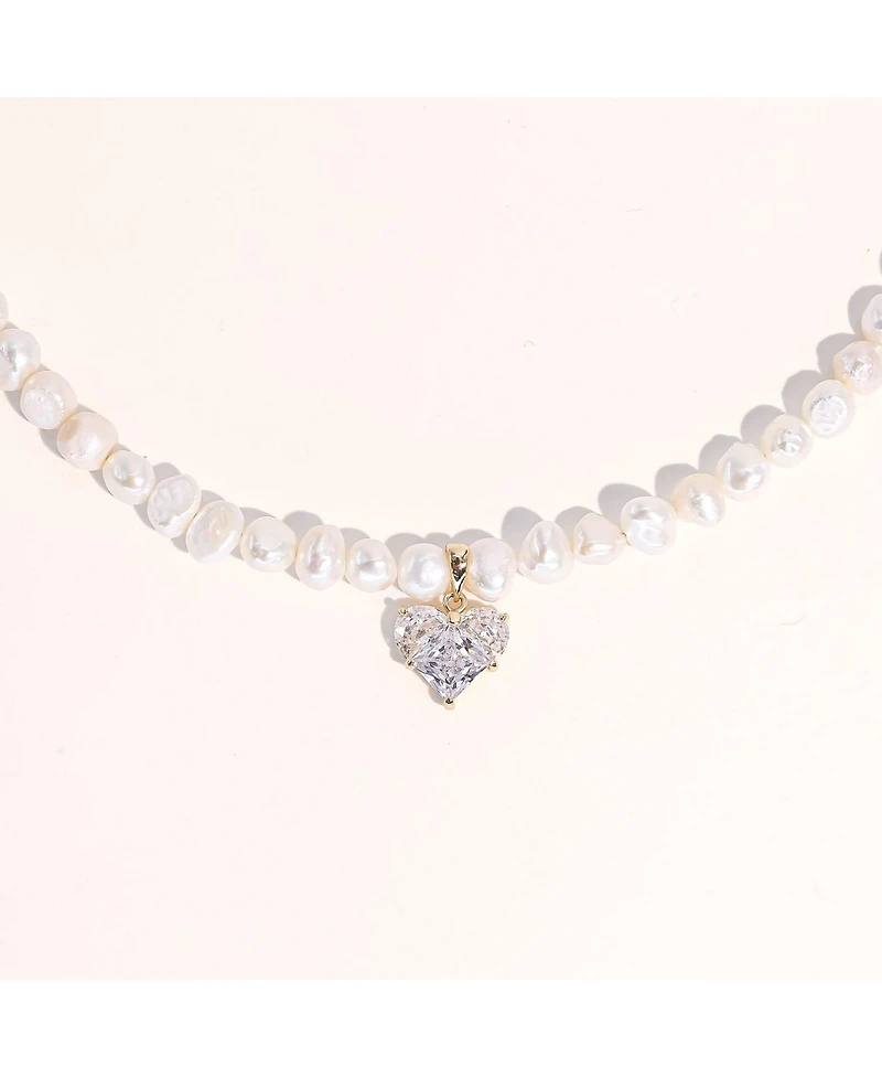 Lola Gold Heart Charm Necklace