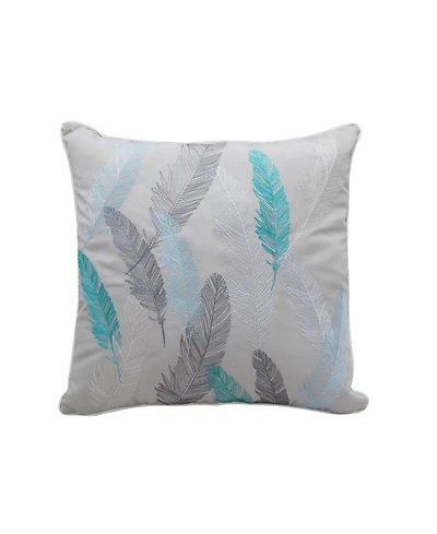 RightSide Designs Lake Feather Pattern Indoor/Outdoor Lumbar Accent Throw Pillow Decor