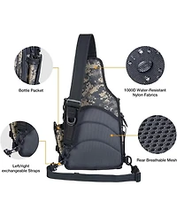 Fishing Backpack with Rod Holder, Lightweight Sling Bag Storge Gear and Equipment
