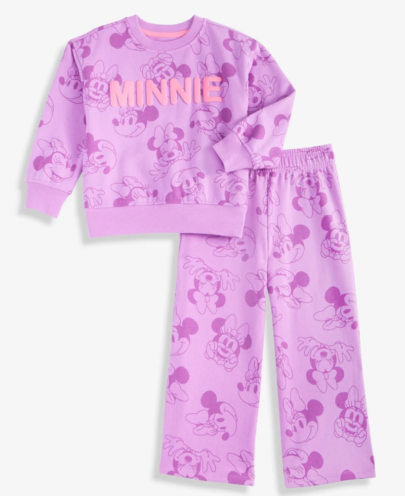 Epic Threads Girls Toddler 2T-4T Minnie Mouse Printed Top and Pants Set, 2-Piece, Macy's Exclusive