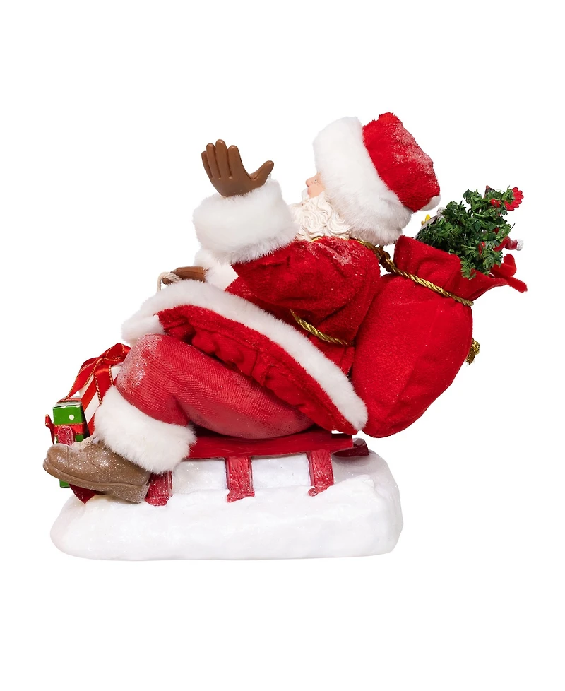 Kurt Adler 8.5-Inch Fabriche Santa on Sled
