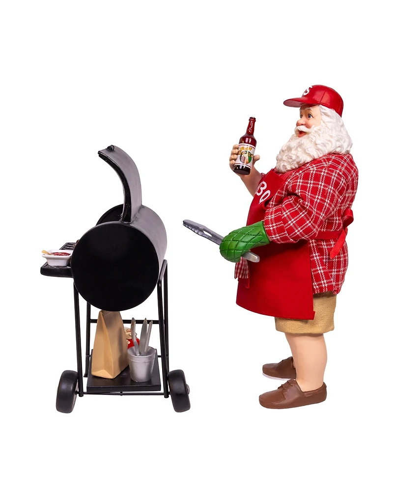 Kurt Adler 10.75-Inch Barbecue Grill Santa