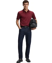 Boss by Hugo Men's Mercerized-Cotton Monogram Polo Shirt