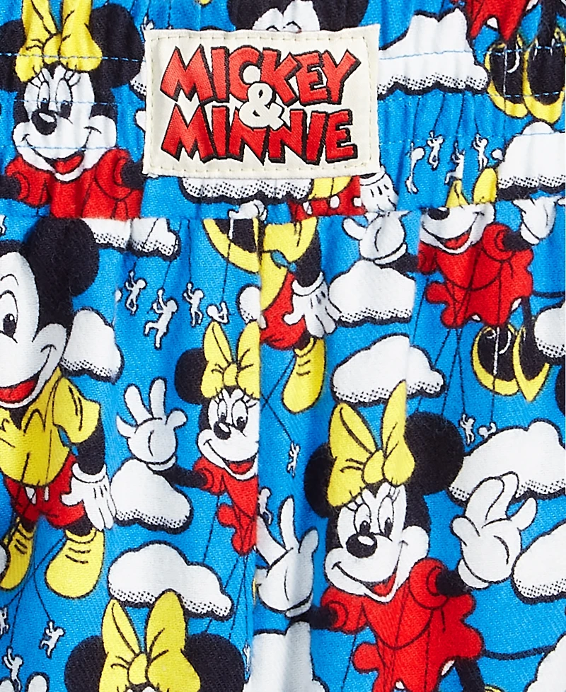 Disney | Macy's Women's Mickey Mouse & Minnie Flannel Pajamas Set, Exclusive