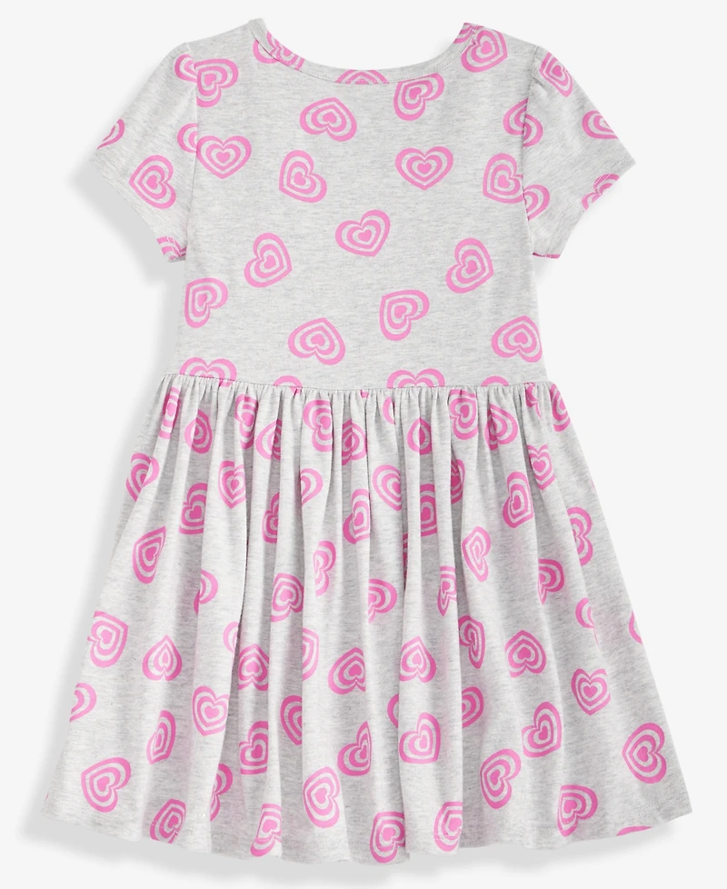 Epic Threads Girls Toddler 2T-4T Heart-Print Short-Sleeve Dress, Macy's Exclusive