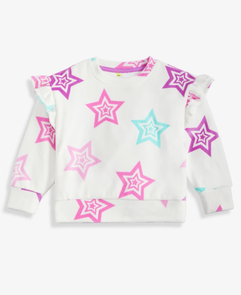 Epic Threads Girls Toddler 2T-4T Stars Ruffle Velour Top, Macy's Exclusive