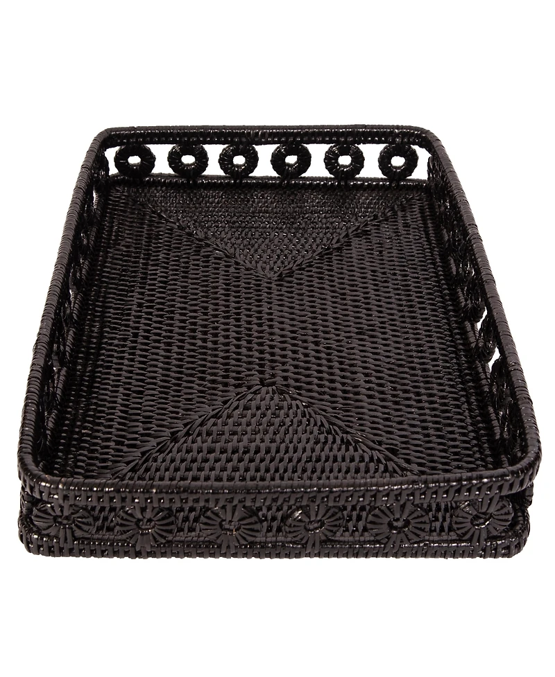 Artifacts Rattan Inna Design Rectangular Tray 17"