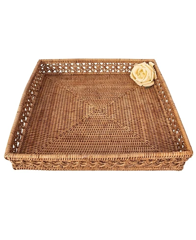 Artifacts Rattan Seca Design Square Tray 16"