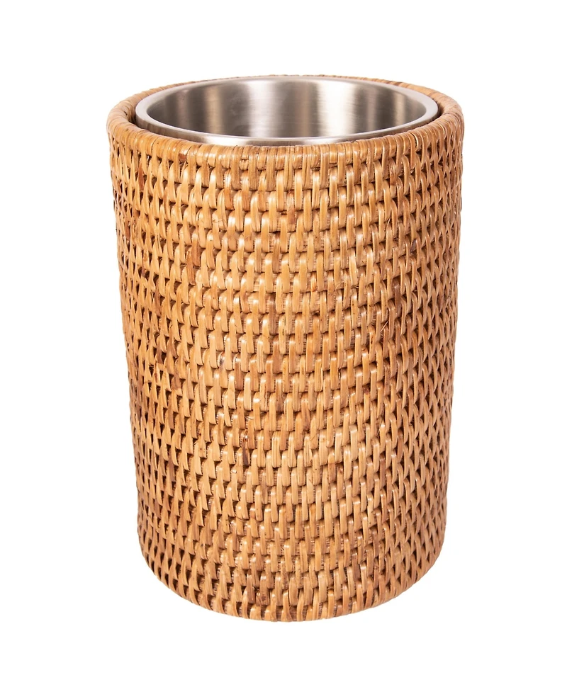 Artifacts Rattan Stainless Steel Wine Chiller