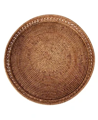 Artifacts Trading Company Rattan Seca Design Round Tray 16"