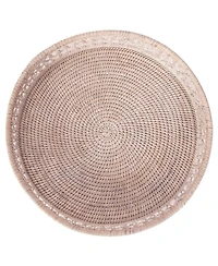 Artifacts Trading Company Artifacts Rattan Seca Design Round Tray 16"