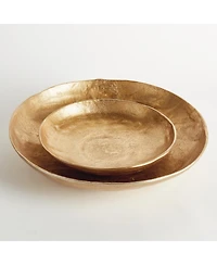 Ashwin Decorative Bowls, Set of 2 - Gold, Handcrafted Design