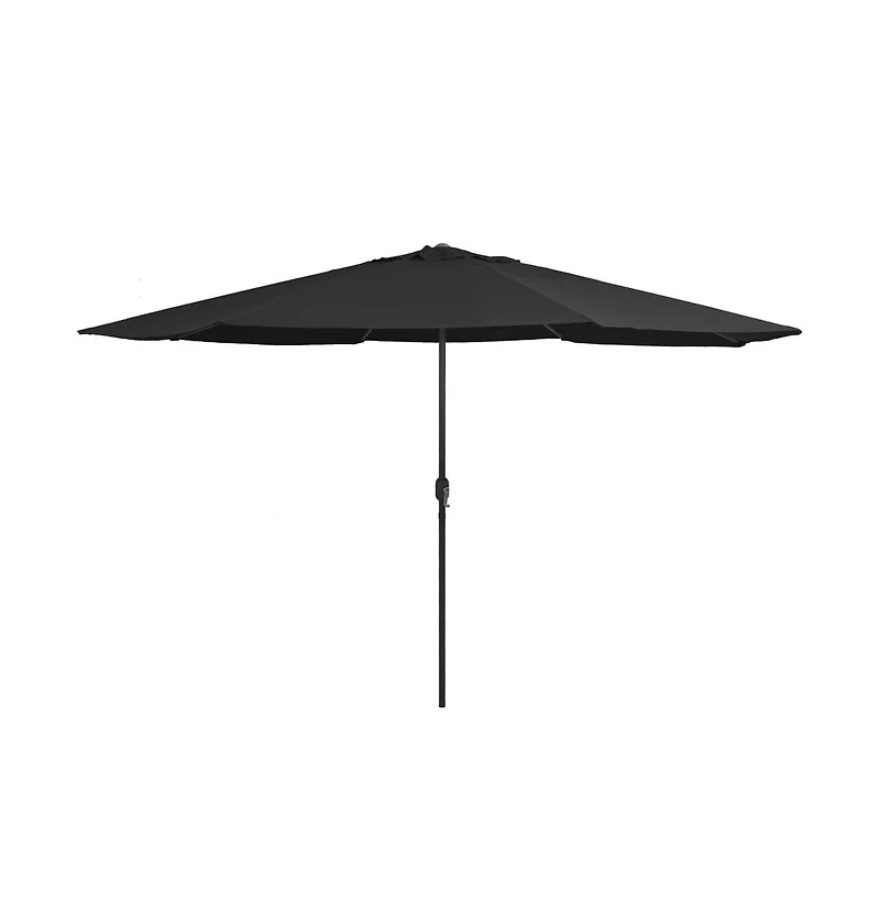 Garden Parasol Black Metal, Polyester Large Tiltable