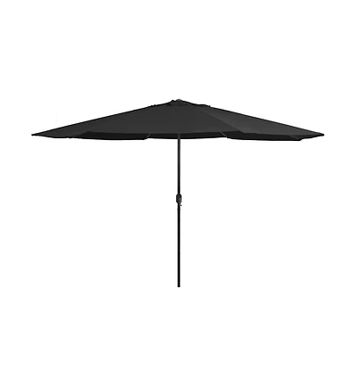 Garden Parasol Black Metal, Polyester Large Tiltable