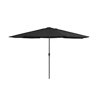 Garden Parasol Black Metal, Polyester Large Tiltable