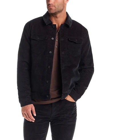 Vintage & Black Men's Two-Tone Long Sleeve Cord Jacket