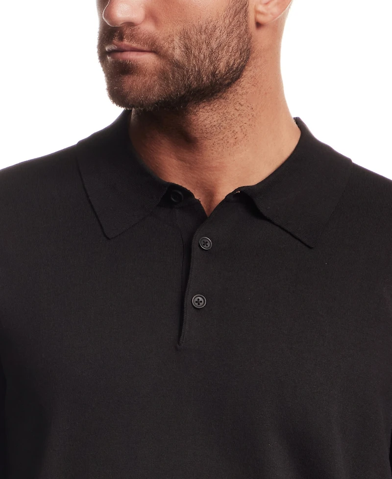 Vintage & Black Men's Long Sleeve Polo Sweater