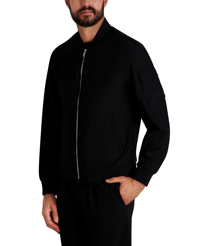 Karl Lagerfeld Paris Men's Zipper Bomber Jacket