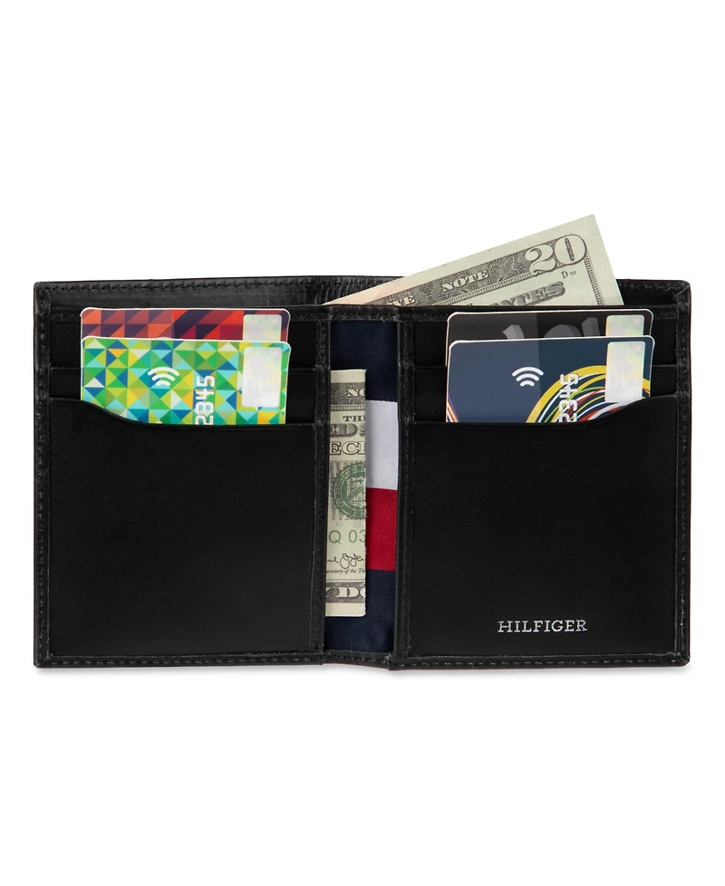 Tommy Hilfiger Men's Rfid Monogram Debossed Slimfold Wallet