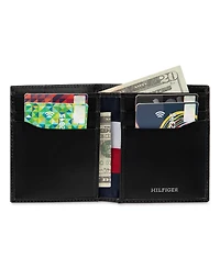 Tommy Hilfiger Men's Rfid Monogram Debossed Slimfold Wallet