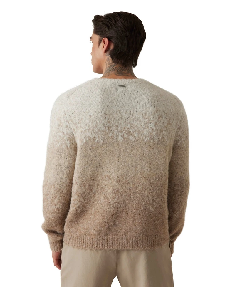 Guess Men's Long Sleeve Stripe Pattern Sweater