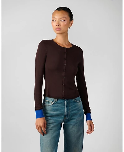 WeWoreWhat Women's Fine Knit Cardigan
